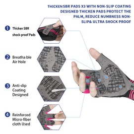 MOREOK Full Finger Winter Ski Thermal Reflective Stripe Cycling Gloves Touch Screen & Slicon Pading Motorcycle Bicycle Bike Sport Warm Gloves Outdoor Driving Men/Women (020FBlack, XS)