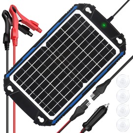 SUNER POWER SUNER POWER Waterproof 12W 12V Solar Battery Charger & Maintainer Pro, Built-in UltraSmart MPPT Charge Controller, 12 Volt Solar Panel Trickle Charging Kits for Car Automotive Boat Marine RV Trailer