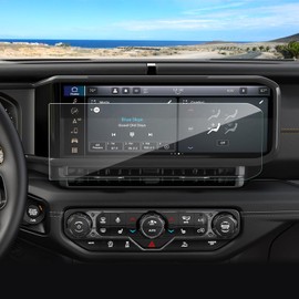 Coleya Anti-Glare Matte Screen Protector for 2024 2025 Jeep Wrangler (Sport/Willys/Sahara/Rubicon/High Altitude/Rubicon 392) 12.3In Touchscreen, 9H Tempered Glass 2024 Wrangler 4xe Accessories 12.3"