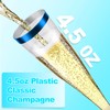 Bgtecho 100 Pack Plastic Champagne Flutes, 4.5 Oz Clear with