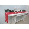 RAGGED ROSE Christmas Table Runner, Cotton, Red, 230 x 30