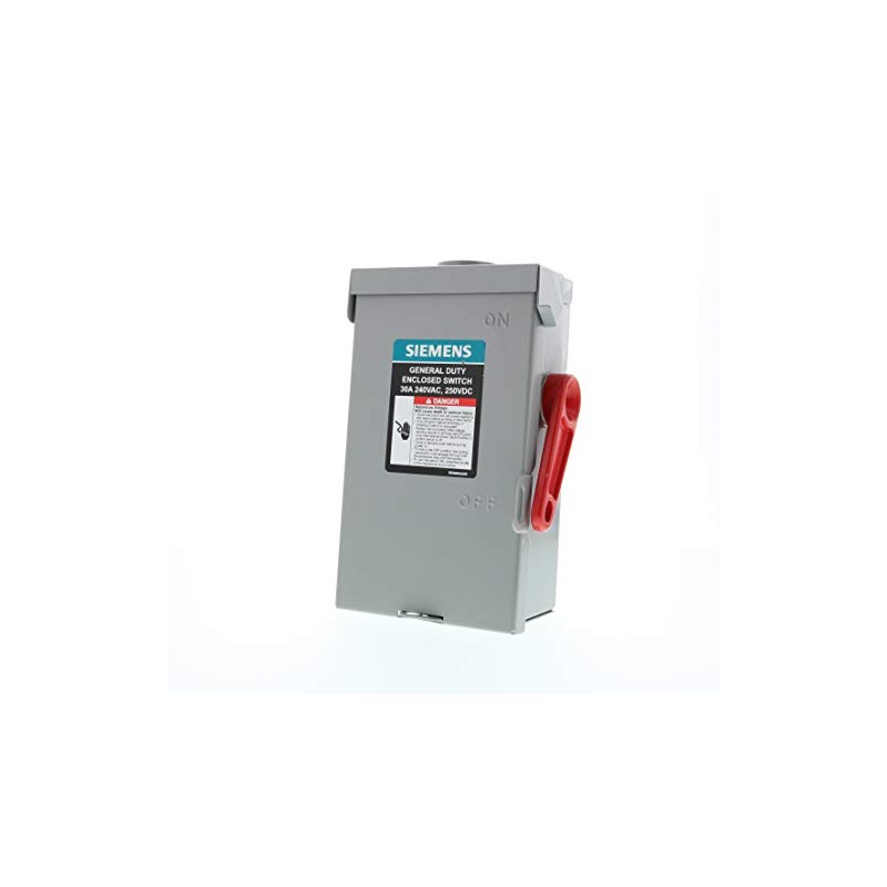SIEMENS 3P 30A 240V General Duty Safety Switch Outdoor, Fusible