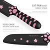 MEOWKIT Cute Kitchen Knife Set, Dishwasher Safe, 5 pieces Non-Stick