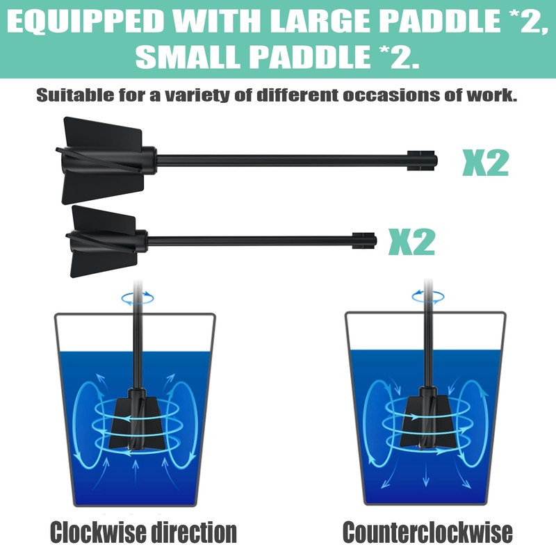 Upgraded Resin Mixer, Handheld Rechargeable Mixer with Minimizing Bubbles,Epoxy Resin
