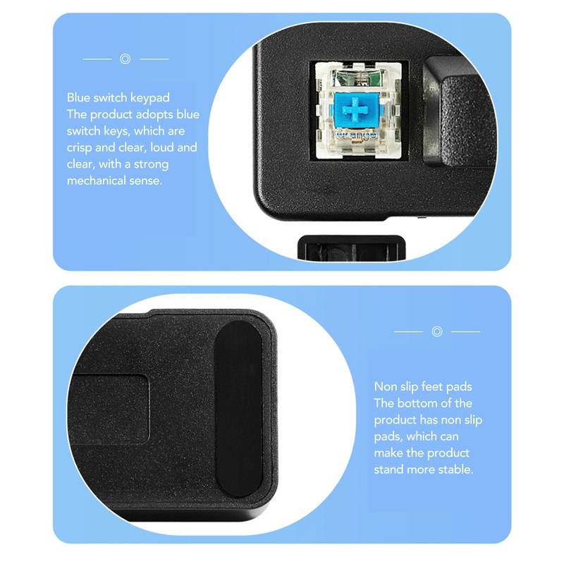 Customize 3 Keys Keyboard Black 3 Keys One Handed Mini