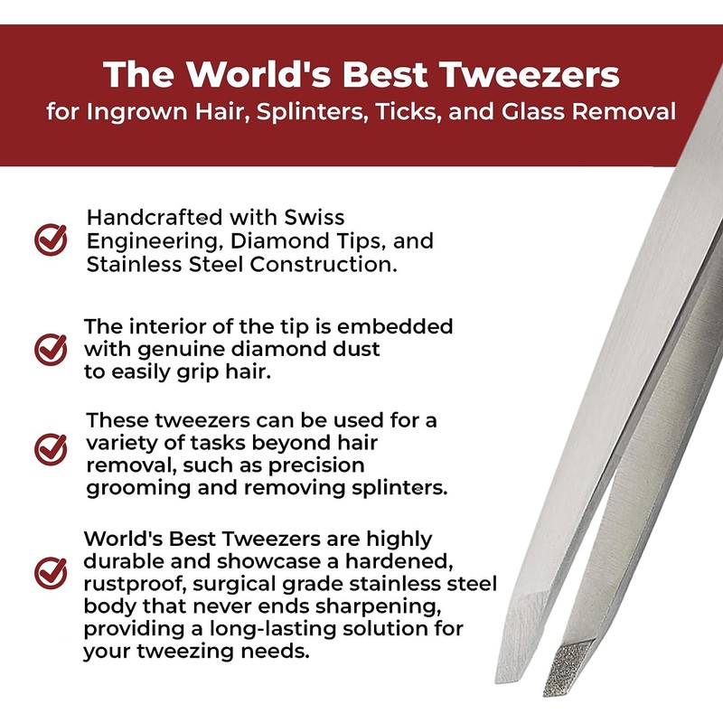 Regine Switzerland World's Best Tweezers Diamond Tip - Diamond Coated