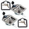 TJHSM 2 Trailer Door La-tch Folding T-Handle Lock Stainless Steel