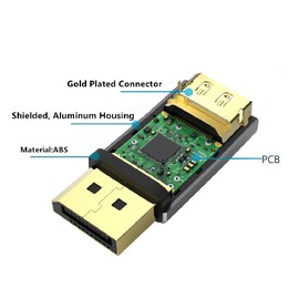 Kework DisplayPort 8K@60Hz Coupler, DisplayPort 1.4 Version Extension Adapter Connector Extender, Male to Female+Male to Male+Female to Female, 3 Pack, Aluminum Alloy, 24K Gold-Plate