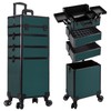 AROUS Rolling Makeup Train Case 4 in 1 Cosmetology Case