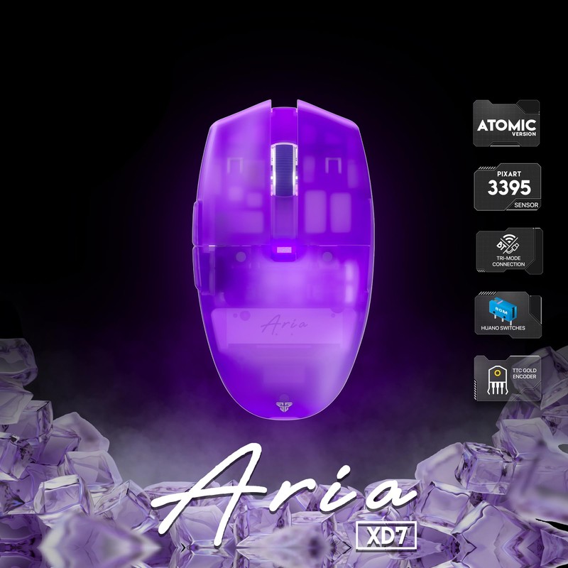 Fantech Aria XD7 Atomic Wireless Gaming Mouse, Tri-Mode Connection Pixart