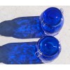 Circleware Blue Orchard cobalt blue colored glass Jars, 2 piece: