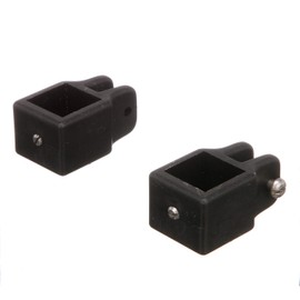 Seachoice 76361 Square Jaw Slides for 1 Inch Square Tube Bimini Tops – Rust-Free Nylon – Black – Pack of 2