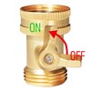 Hourleey Brass Garden Hose Shut Off Valve, 2 Pack Heavy