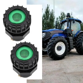 YINETTECH 4 Pcs Car Indicator Light Panel Indicator Light Ignition Charge Warning Light 12V 24V for Tractor Harvester Custom Vehicle Modifications 46x24x15mm Green