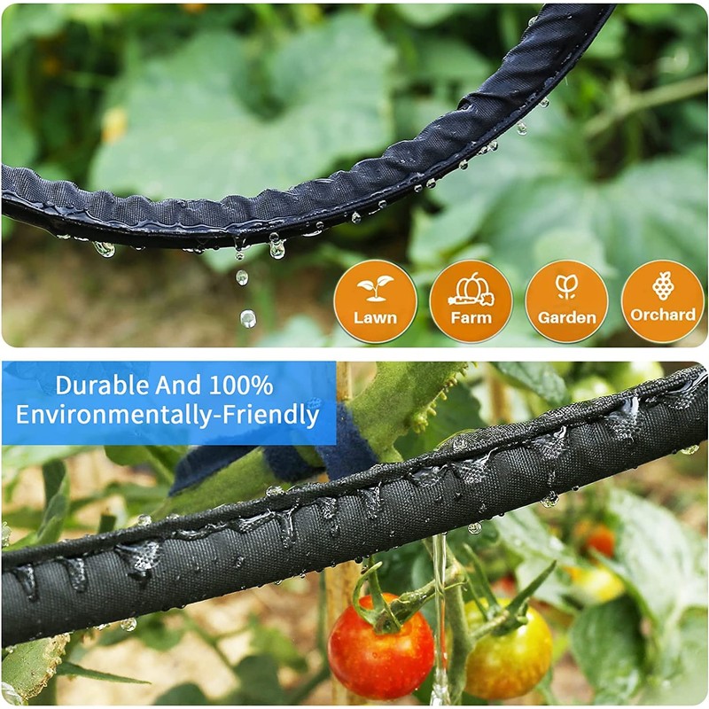 Hlinker Flat Soaker Hose 15 FT for Garden Beds, 15Ft