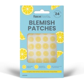 Face Facts Vegan Blemish Patches, 24 Applications, with Hyaluronic Acid and Salicylic Acid, Lemon Design