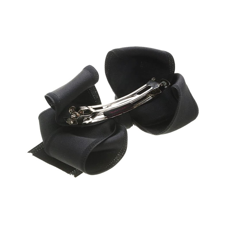 VINGTAINE H7457-BK- Volume, Ribbon, Barrette, Large Hair Clip, Mature Gift,