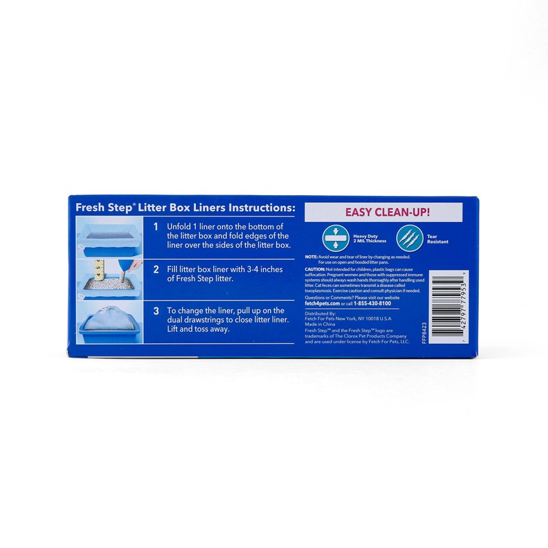 Fresh Step Drawstring Cat Litter Box Liners, Fresh Scent -