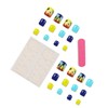 24 Pcs Short Square Toenail Press ons Dopamine Style Press