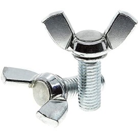 M8 (8mm x 16mm) Butterfly Wing Screws Thumb Screws Wing Bolts Steel (Pack of 10)