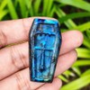TEAMWILL 1.9" Natural Labradorite Coffin Quartz Crystal Skull Coffin Figurines