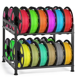 MAYJOY Desktop 3D Printer Filament Storage Rack, 2-Tier Metal