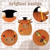 OurHonor Highland Cow Graduation Plush Stuffed Animal, Graduation Gifts, Cute