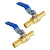 Joywayus 1/2 Inch PEX Brass Ball Valve Blue Handle for