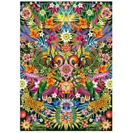 Educa - Catalina Estrada - Tucans - 1000 Piece Jigsaw Puzzle - Puzzle Glue Included - Completed Image Measures 26.77" x 18.9" - Ages 14+ (19934)