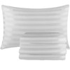 Sunshine Comforts Pillow Cases 4 pack Satin Stripes-Microfiber luxury Pillow