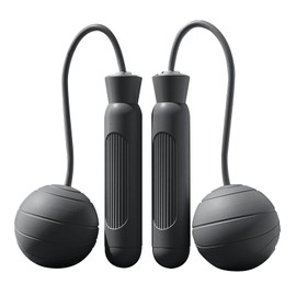 Jump Rope Speed Ropeless Skipping Rope,Weighted Skipping Jump Rope for Adults Students for Fitness (Black)