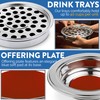 Steadfast Selections - (Offering Plate Red Premium Stainless Steel Offering