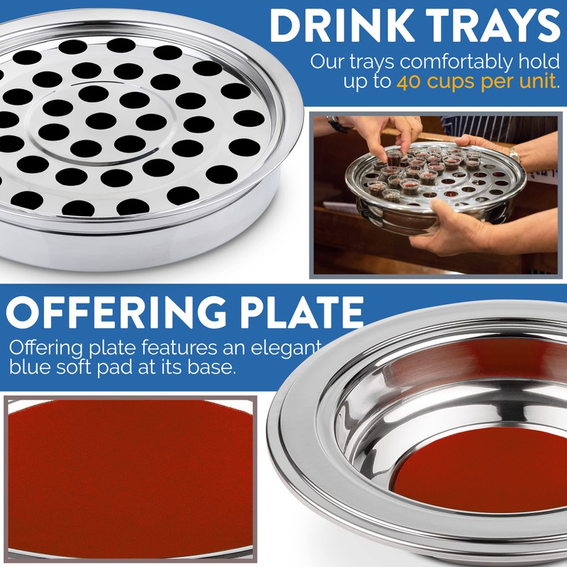 Steadfast Selections - (Offering Plate Red Premium Stainless Steel Offering