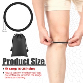 Foilswirl 2 Pcs Silicone Patella Tendon Support Patella Knee Band for Basketball Knee Pain Running Tendon Brace Support Strap (Black,L)