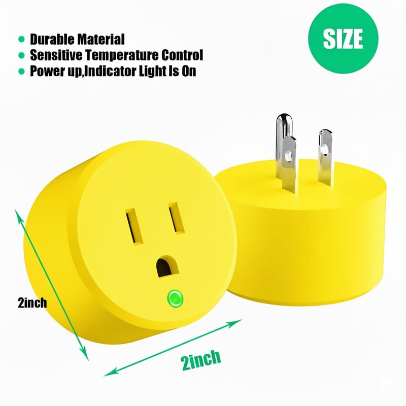 Yellow Thermostatically Controlled Outlet - On at 32°F/Off at 50