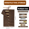 Baizoy Chisel Roll,6 Pockets Roll Up Tool Pouch,Waxed Canvas Small