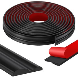 moonoom 20 Ft x 1.6'' Wall Decoration Molding Trim, Black Self-Adhesive 3D Chair Rail Panel Molding, Flexible DIY Wall Trim for Mirror, Window Frame and Home Decoration