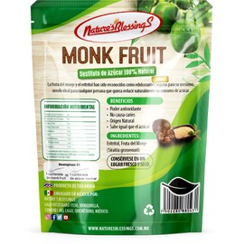 Nature's Blessings Endulzante Natural Dorado de Fruta del Monje Dorada (Monk Fruit) 500g