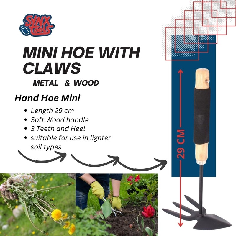 Synx Tools Mini Hoe with Claws Metal - Hoe Mini