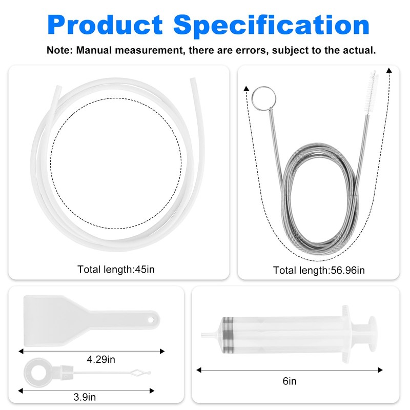 Refrigerator Drain Cleaning Tool, 8 PCS Reusable Waterline Buddy For