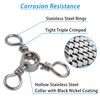 Three Way Fishing Swivels Kit, 100PCS Triple Swivel Set Stainless