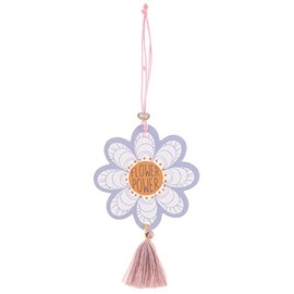 Karma, Shaped Air Fresheners, Essential Oil Diffuser for Cars, Home & Office - Colorful Decorative Hanging Air Freshener with Tassel, Daisy