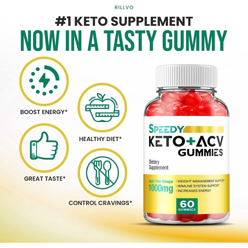 Rillvo (3 Pack) Speedy Keto ACV Gummies Speedy ACV Advanced