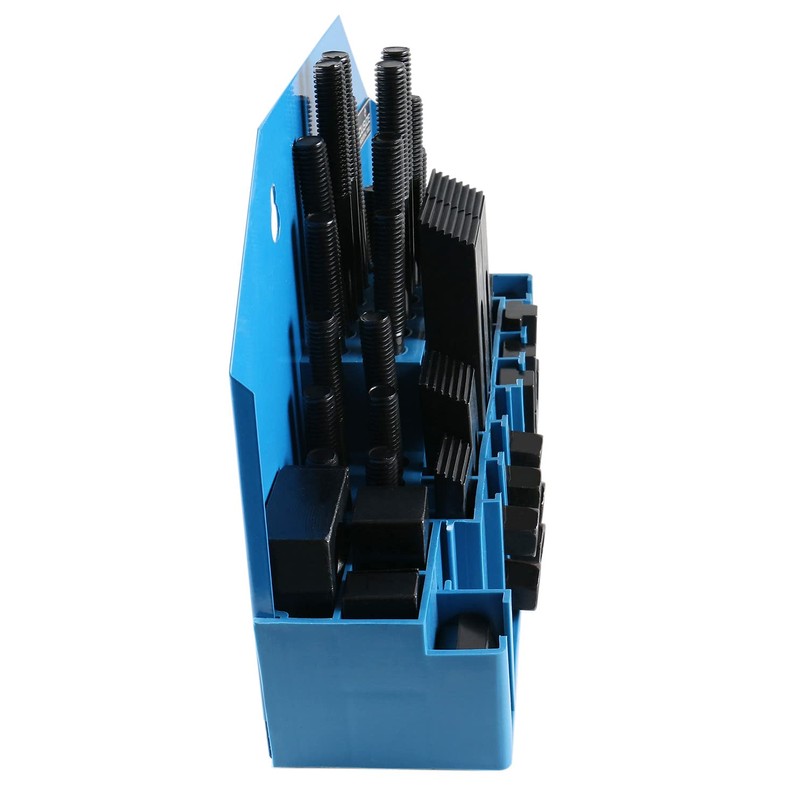 Accusize Industrial Tools 58 Pc Steel Clamping Kit with Wall