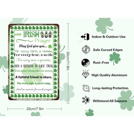An Irish Prayer Metal Sign Irish Blessing Motivational Quote Metal Sign Retro Metal Tin Sign Vintage Wall Decor 8x12 inch