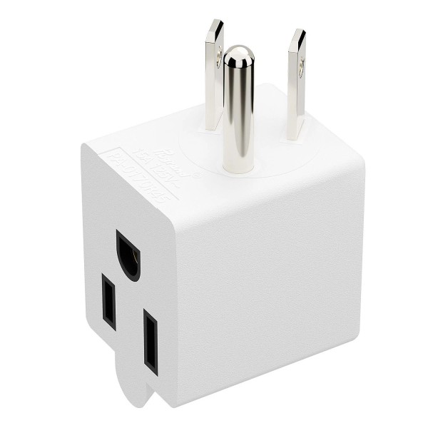 Plugrand 90 Degree Adapter Right Angled Upward Angled USA 3-Prong