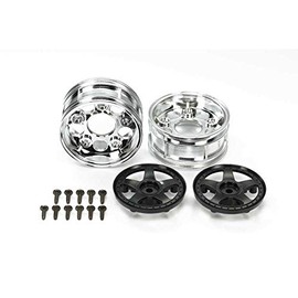 Tamiya Hop-Up Options (OP) No.1854 OP. 1854 2-Piece 5-Spoke Wheel, 2 Pieces, Black 54854