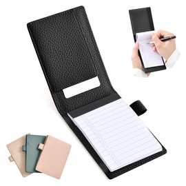 Wasenn A7 Notepad Cover, Mini, Cute, Vertical, Thin, Notebook Cover, Includes Pen Holder, Card Pocket, Memo Paper Cover, PU Leather Cover, Convenient to Carry, Notebook Notepad, Pocket, Convenient for