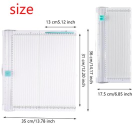 WADY Tabla de Cortar y Marcar, Tabla de Puntuación Recortadora de Papel Cortadora de Papel y Tabla de Puntuación de Plástico Herramienta de Puntuación desmontable para Hacer álbumes de Recortes Sobre