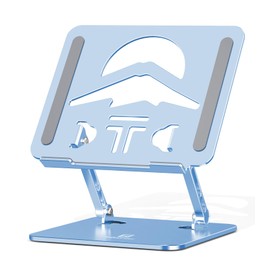 ToBeoneer Laptop Stand, PC Stand, Tablet Holder, Foldable, Tabletop, Height Angle Adjustment, Ergonomics, Lower Back Pain, Stiff Back Pain, Stiff Shoulder, Anti-Slip Protection, Home Work, Desk, Space